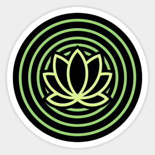 Lime Lotus Sticker